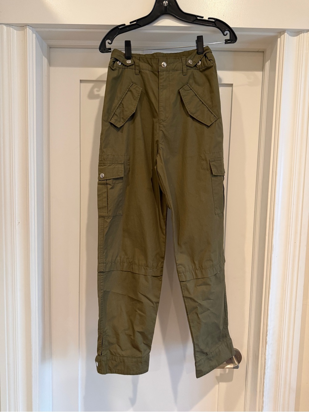 Kooples Jeans Olive High-Waist Cargo Pants - Women's - Picture 4 of 9